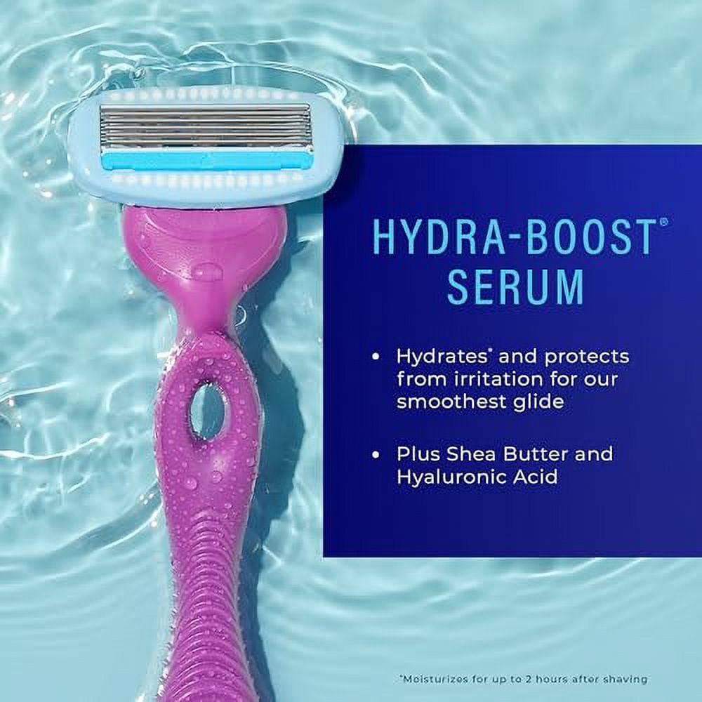 Schick Hydro Silk Moisturizing Razor Blade Refills for Women with Shower Hanger, 4 Count