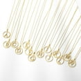 thumbnail image 4 of Murtoo Gold Tone Round Letter Pendant Necklace – 26 Alphabet Options, Lightweight Chain Jewelry Gift for Daily Style, 4 of 5