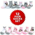 Disney Baby Girls' Socks 12 Pack Minnie Mouse, Daisy, Princess Socks