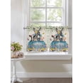 thumbnail image 4 of Animals Flowers 2 Panel Kitchen Curtains for Small Windows, Weeping Spring Floral Elegant Pastoral Rustic Bathroom Tier Curtain, Short Window Treatment for Bedroom/Living Room 55"x24", 4 of 6