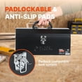 thumbnail image 2 of Black Canyon 16 Inch Tool Box, Metal Tool Box, 0.8mm Carbon Steel, Portable&Padlockable, 4 Non-Slip Foot Pads, Ideal for Trailer, Mechanic, DIY-ers, Car Toolbox, Workshops, Garages, Repair Shops, 2 of 4