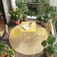 thumbnail image 1 of 2-Person Square Folding Bistro Table Set, Powder-Coated Steel Frame, Lemon Yellow Space-Saving Design with Compact Seating for Balcony Deck Porch Garden, 1 of 5