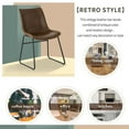 thumbnail image 7 of Wulawindy Vintage Armless Leatherier Dining Stools Indoor Dining Chairs Set of 2, 7 of 7
