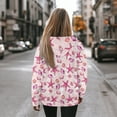 thumbnail image 3 of COEQINE Tops Long Sleeves Oversized Women's Hoodies Sweatshirts Pullover Fashion Y2K Crewneck Fit Soft Loose Hooded Sweatshirt Oversized Starfish Shells and Conch Pink, L, 3 of 7