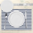 thumbnail image 3 of Ambesonne Nautical Place Mats Set of 4, Marine Sea Life Design, Standard Size, Violet Blue and White, 3 of 6