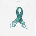 thumbnail image 4 of Inktastic Ovarian Cancer Awareness Teal Ribbon Made of Hearts Boys or Girls Baby Bodysuit, 4 of 5
