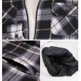 thumbnail image 2 of Men's Casual Soft Warm Fleece Sherpa Lined Plaid Pattern Zip Up Hoodie Jacket (Black/White, 3XL), 2 of 3