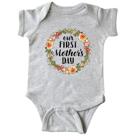 

Inktastic Our First Mother s Day- flowers Gift Baby Boy or Baby Girl Bodysuit