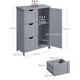 thumbnail image 4 of VASAGLE Armario de Baño, Cómoda, Cajonera con un Estante Ajustable, Gabinete con Puerta, 30 x 60 x 80 cm, Gris Paloma, 4 of 6