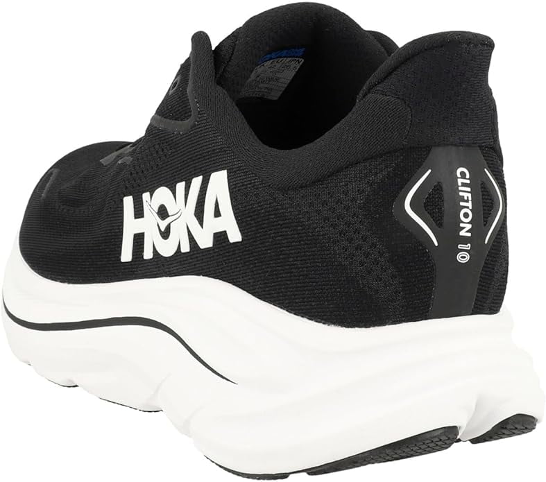 Hoka One Mens Clifton 10 Road Running Shoes - Black/White