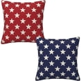 thumbnail image 4 of Red and Blue Independence Day Pillow Covers 20x20 Pack of 2 Memorial Day Stars Throw Pillow Cover,4th of July Patriotic Pillowcase Farmhouse Decorative Cushion Case for Home Sofa Outdoor Decor, 4 of 6