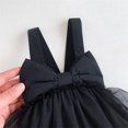 thumbnail image 6 of AJIWYH Baby Bubble Romper Cotton Spring Summer Bow Tie Solid Sleeveless Tulle Romper Bodysuit Dress Clothes (Black,6-12 Months), 6 of 7