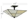 thumbnail image 4 of JONATHAN Y Juliana 15.7" Tiffany-Style Glass/Metal LED Semi-Flush Mount, White/Cream, JYL8025A, 4 of 7