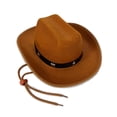 thumbnail image 3 of Pentagram Studded Western Cowboy Hat for Children Pink Star Studded Belt Rider Top Hat for Boys And Girls Carnival Party, 3 of 9
