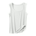 thumbnail image 1 of AherBiu Womens Summer Tank Tops Ribbed Knitted Basic Round Neck Basic Slim Tight Stretchy Sleeveless Tops T shirts, 1 of 6