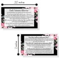 thumbnail image 5 of Lash Extension Aftercare Instructions Business Cards  Package of 50  Lash Boss Black Floral Design Double Sided Size 3.5 x 2" inches After Care 2-3 Week Fillers, 5 of 8