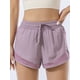 thumbnail image 3 of Pantalones cortos deportivos de secado rápido de doble capa para mujer, ajuste holgado antiiluminación, para ocio al aire libre, correr, entrenamiento físico, deporte St, 3 of 5