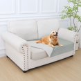 thumbnail image 5 of Smiry Waterproof Dog Couch Covers, Washable Dog Blankets For Sofa & Bed, Reversible Furniture Protector For Pets (30x53 Inch, Grey/Light Grey), 5 of 7
