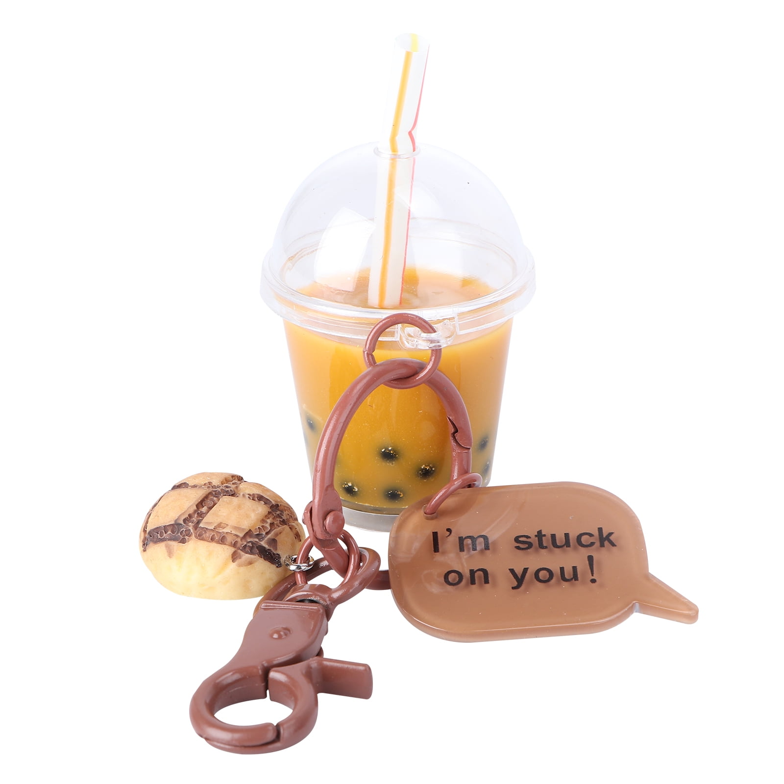 Tea Keychain Milk Boba Keychains Key Bubble Accessories Ornament Kawaii