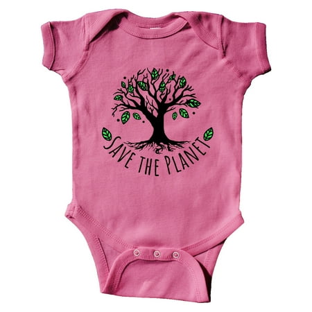 

Inktastic Save the Planet Tree Design with Green Leaves Gift Baby Boy or Baby Girl Bodysuit