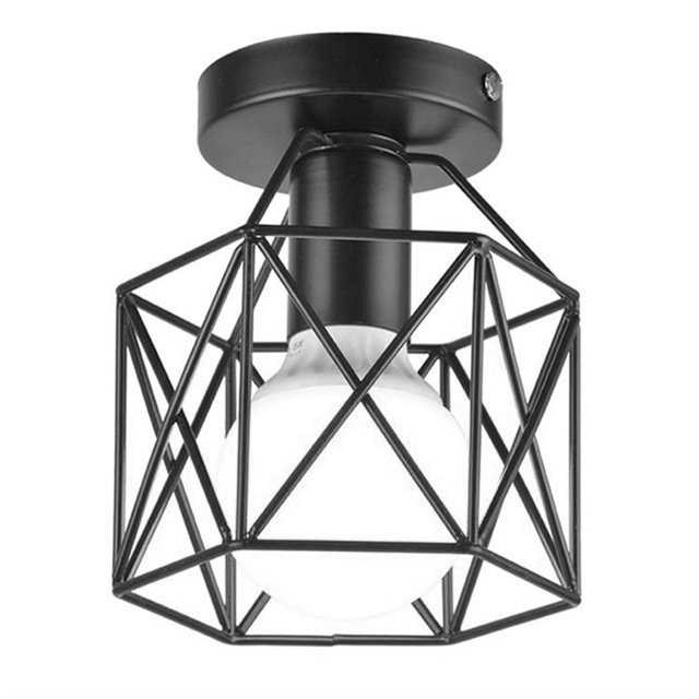 Lámpara de techo LED Protect Eyes Black Shade Iluminación interior para dormitorio Baño Hugtrwg Para estrenar