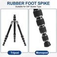 thumbnail image 5 of Uxcell Rubber Foot Spike, Universal Anti-Slip 3/8 Inch Thread Rubber Tripod Foot Pad Spikes Ball Head for Monopod Legs Replacement on Smooth Uneven Surface - (50x55mm), 5 of 7