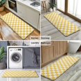 thumbnail image 6 of Yellow White Checkerboard Checkered Pattern Kitchen Rug Mat,Kitchen Runner Rugs Non Skid Washable,Decorative Kitchen Floor Mats for Kitchen,Sink,Laundry,17"x47.2", 6 of 7