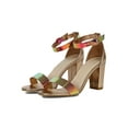 thumbnail image 5 of Women Holographic Metallic Ankle Strap Chunky Heel Sandal 18587, 5 of 6