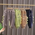 thumbnail image 4 of WOLLED Infant Boy Dinosaur Sweatpants Cute Elastic Dinosaur Cotton Pants One-Piece Fleece Sweatpants for Toddler 5 Months to 6 Years, 4 of 6