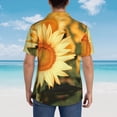 thumbnail image 6 of Goofa Golden Sunflower In Field Hawaiian Shirt for Men, Unisex Summer Beach Casual Short Sleeve Button Down Shirts,Aloha Tropical Floral print shirt-3X-Large, 6 of 9