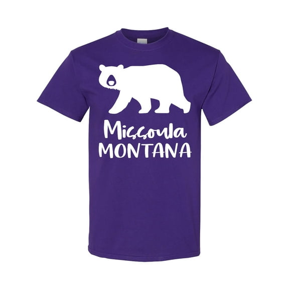 Inktastic Missoula, Montana White Bear Silhouette T-Shirt