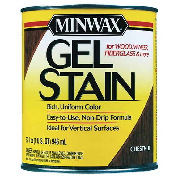 4-Pack of 1 qt Minwax 66010 Chestnut Gel Stain Interior/Exterior Gel Stain