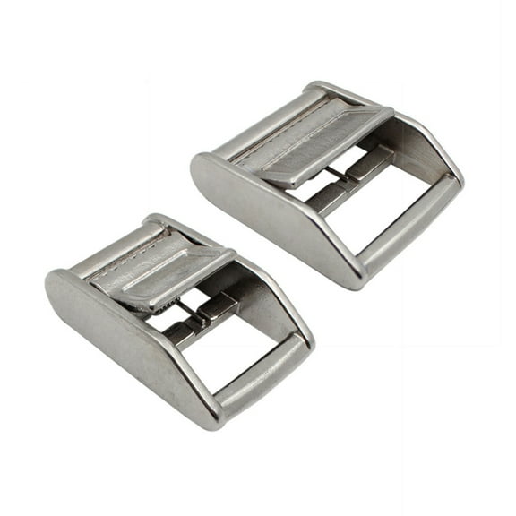 2 Pcs Strong 316 Stainless Steel Belt Buckles Adjustable Webbing Strap Buckles Metal Lock Slider Buckles Fasteners for Belts Webbing Straps Bags Type 2