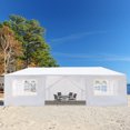 thumbnail image 3 of Kadyn 10'x30' Outdoor Canopy Tent, Outdoor Party Tent with 8 Removable Sidewalls, Waterproof Canopy Patio Wedding Gazebo for Outdoors, White, 3 of 7