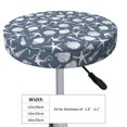 thumbnail image 4 of Round Bar Stool Seat Covers, Seashells anchors starfishes vintage Elastic Round Chair Cover Stool Seat Slipcover Bar Stool Cushions Round Pad for 12-14 inch, 4 of 7