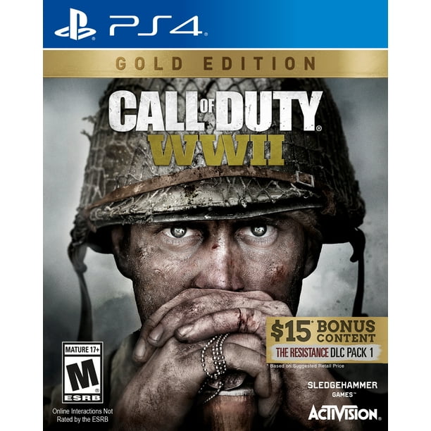 Skuffelse Dekorative Inde Call of Duty: WWII Gold Edition, Activision, PlayStation 4, 047875882478 -  Walmart.com