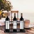 thumbnail image 2 of HEMOTON Shape Rustic Wine Wine Shelf 29.5X21X29.2CM Grey, 2 of 8