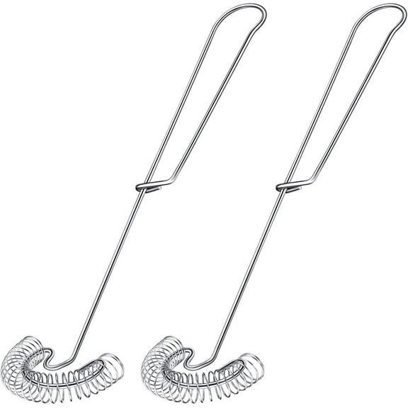 Lsupdaol 10 Inch Scandinavian Flat Stainless Steel Egg Whisk (2 Pieces)