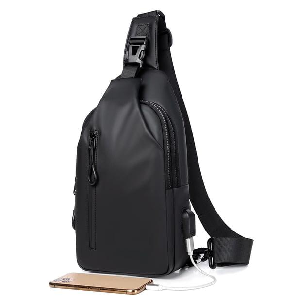 Bolso bandolera para hombres, mujeres, ligero, , impermeable, bolso de hombro, bolso, mochi, mochi para ciclismo, senderismo, , negro Nuevo Negro-Poliéster Baoblaze Bolsos bandolera para hombre