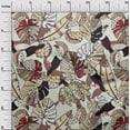 thumbnail image 3 of oneOone Polyester Lycra Beige Fabric Leaves Craft Projects Decor Fabric Printed By The Yard 56 Inch Wide, 3 of 5