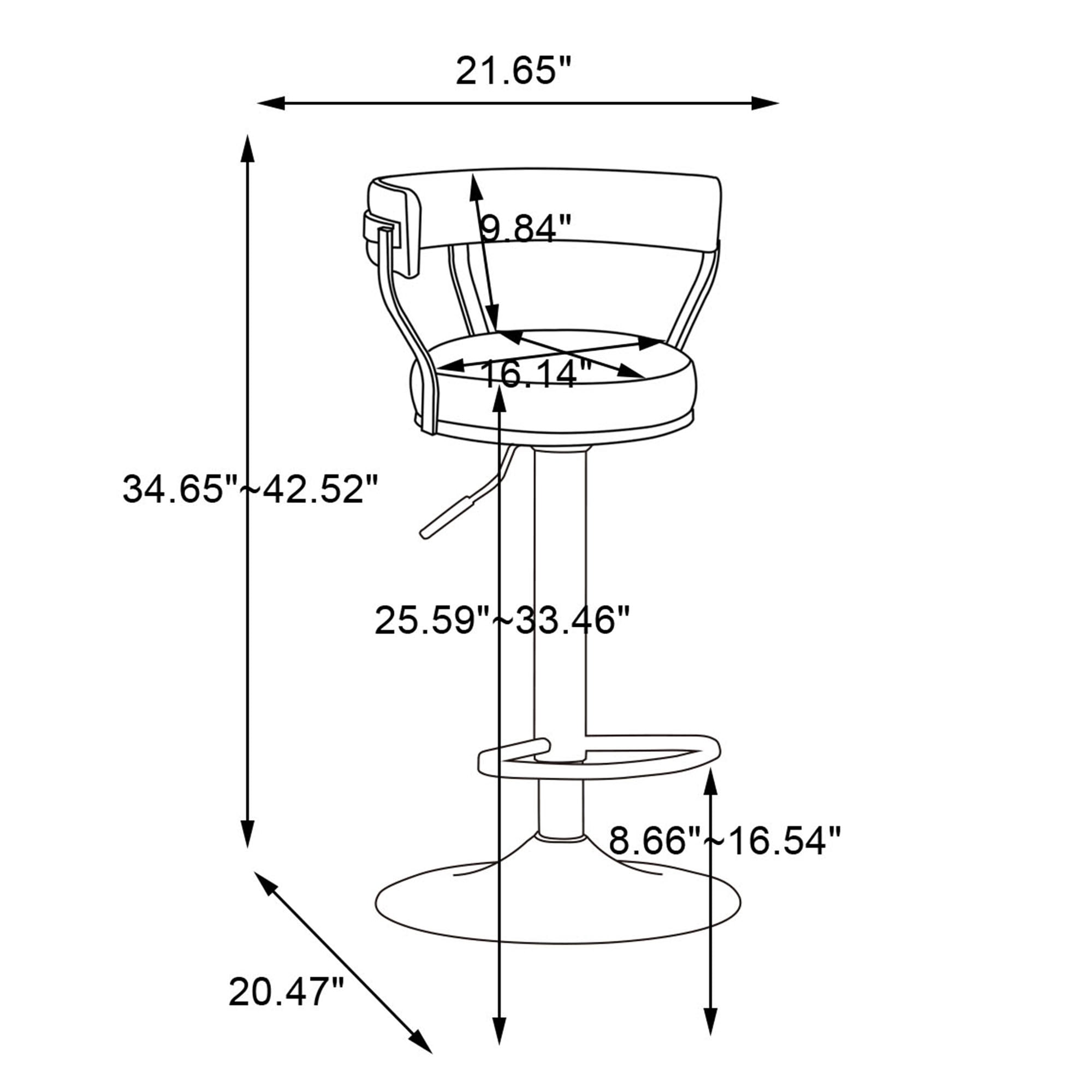 Kadyn Adjustable Counter Height Swivel Barstools with Back and Footrest for Home, Black, 1PCS Kadyn Adjustable Counter Height Swivel Barstools with Back and Footrest for Home, Black, 1PCS
