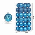 thumbnail image 2 of Taotanxi Blue 2.36" Large Christmas Balls - Christmas Tree Decoration Ornaments Shatterproof Hanging Balls for Birthday Halloween Holiday Wedding Decorations Set of 36pcs, 2 of 8