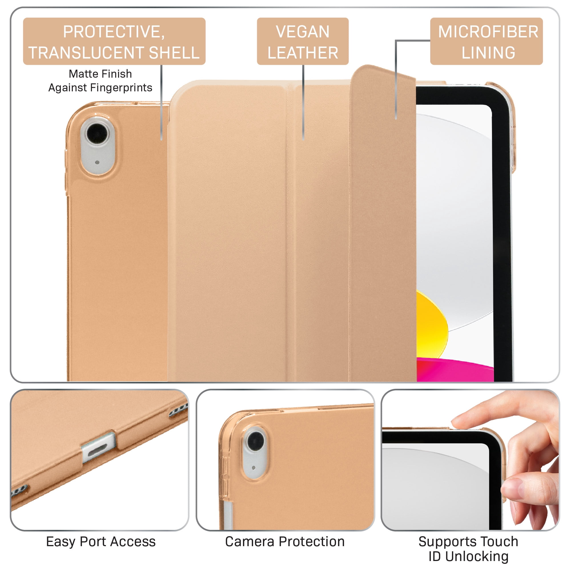 Body Glove Tablet Folio Case for iPad (A16) / iPad (10th generation) - Sand