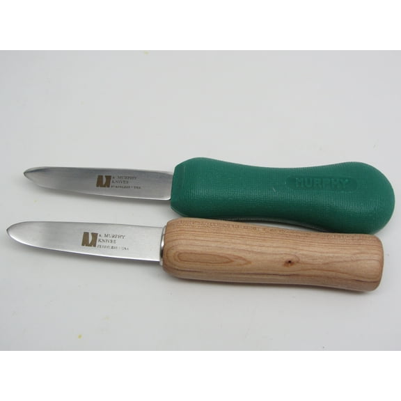 2 R Murphy New Haven Oyster Knife Shucker Americas Test Kitchen Seafood Tools Wood & Commercial Grade Handles