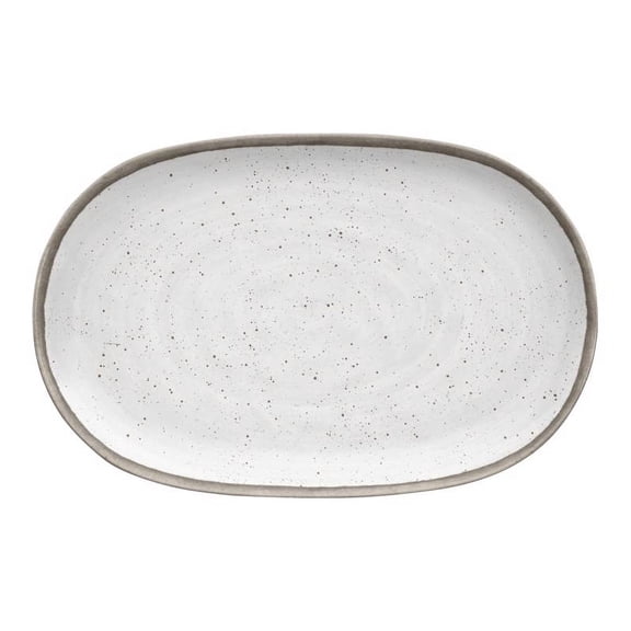1 Pc, Tarhong Gray/White Melamine Kiln Platter 1 Each
