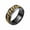 Gold, variant on Men Ring Simple High Polished Jewelry Rotating Chain Inlaid Finger Ring for Party Alloy Gold