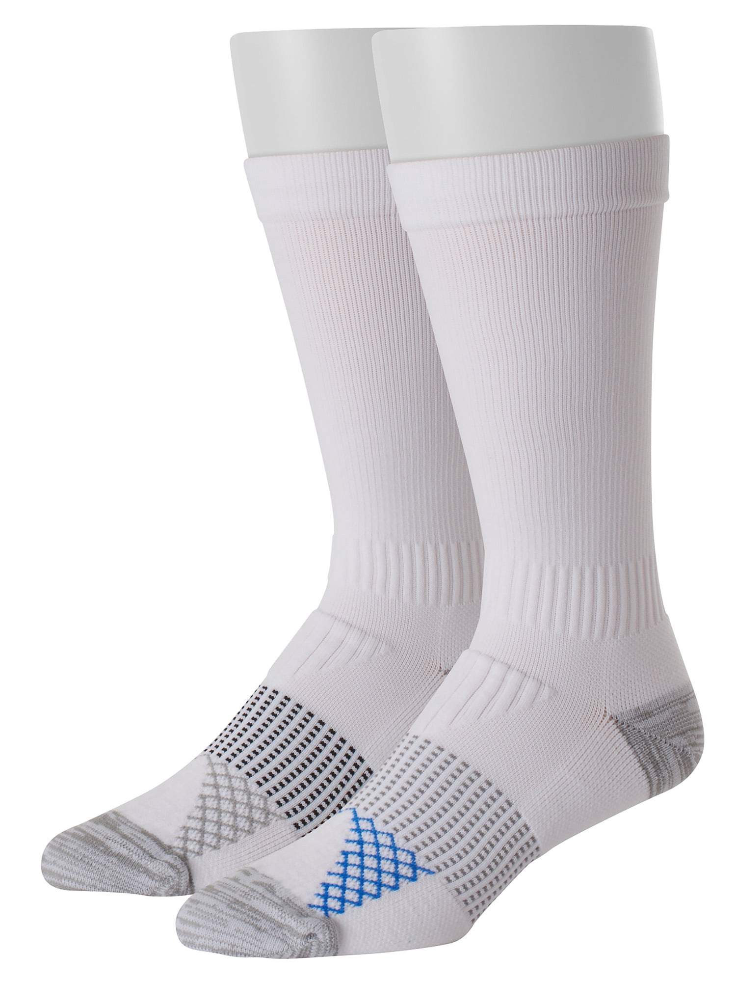 Hanes Men's Compression Crew Socks, 2-Pack, Sizes 6-12