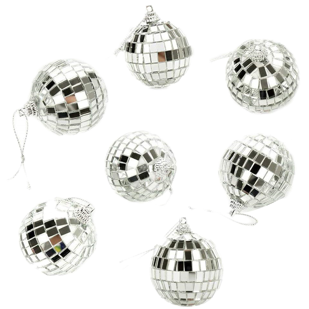 1111Fourone 6pcs Bright Reflective Mirror Balls Christmas Tree Hanging