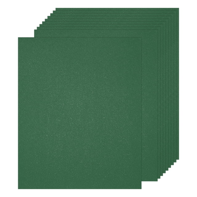 Uxcell Cartulina Brillante, Hojas de Papel Brillante, Cartulina Metálica para Suministros de Arte, Manualidades en Papel, Bricolaje Verde Oscuro