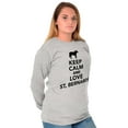 thumbnail image 5 of Keep Calm Love St Bernards Dog Joke Long Sleeve TShirt Men Women Brisco Brands X, 5 of 5